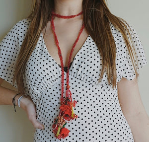 Beads & Crochet Necklace