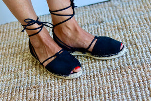 Suede Espadrille Sandals